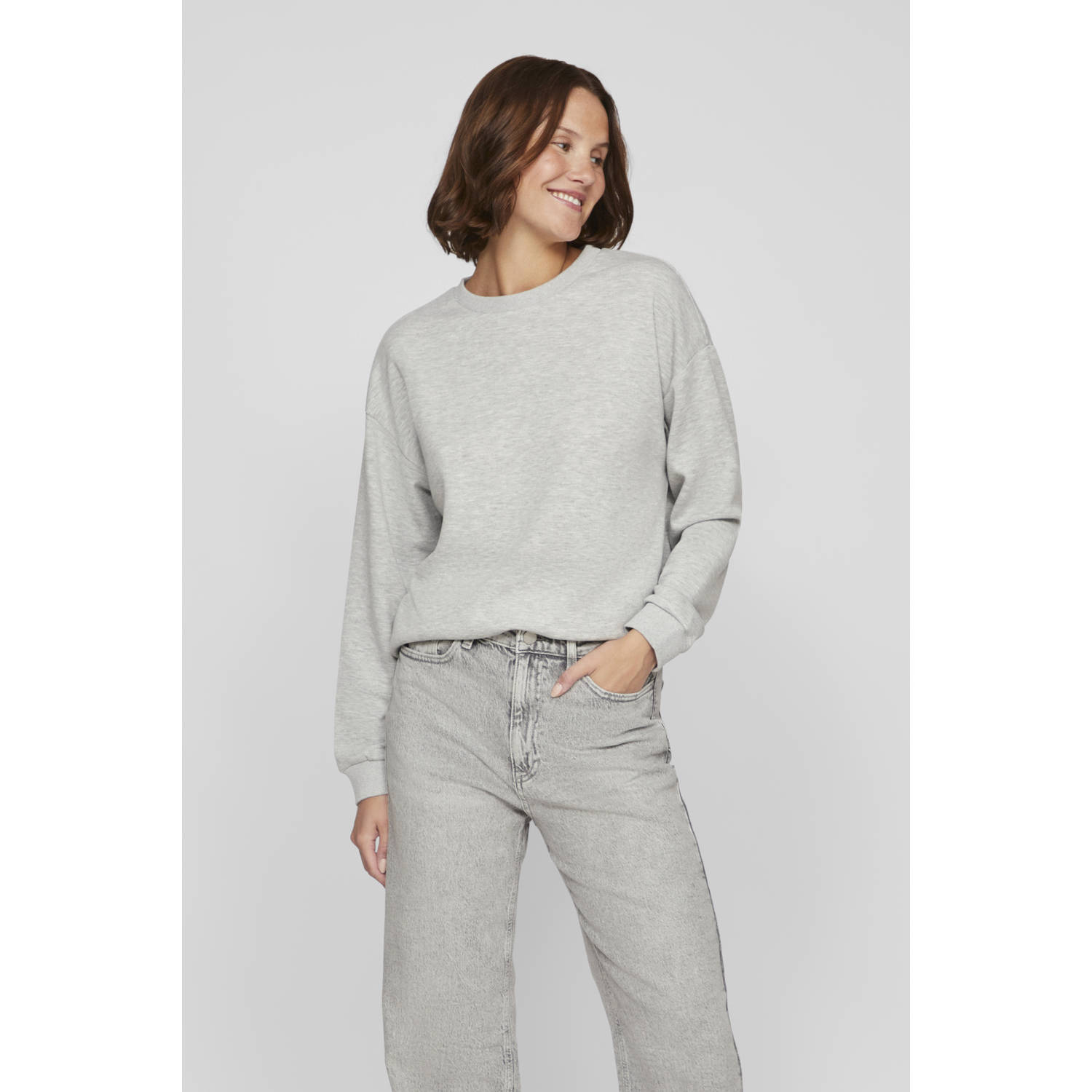 Vila Sweatshirt met ribboorden model 'SANDY'