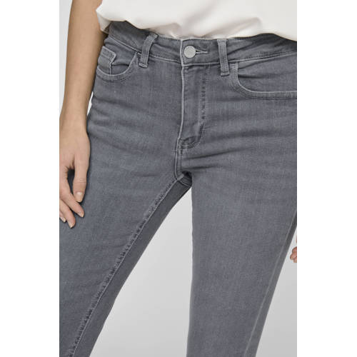 VILA regular waist skinny jeans grey denim afbeelding