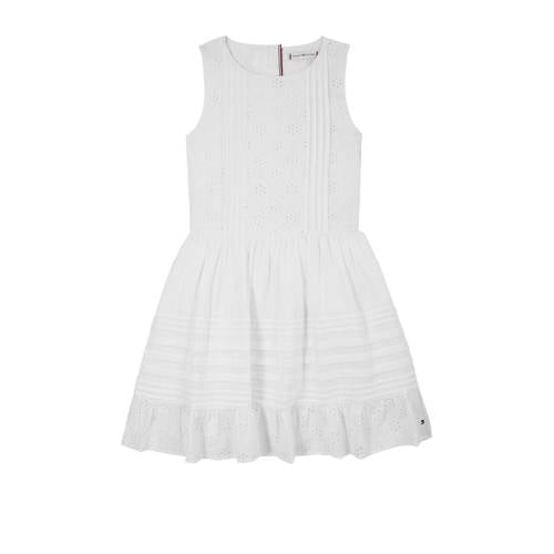 Tommy Hilfiger korte jurk broderie wit afbeelding