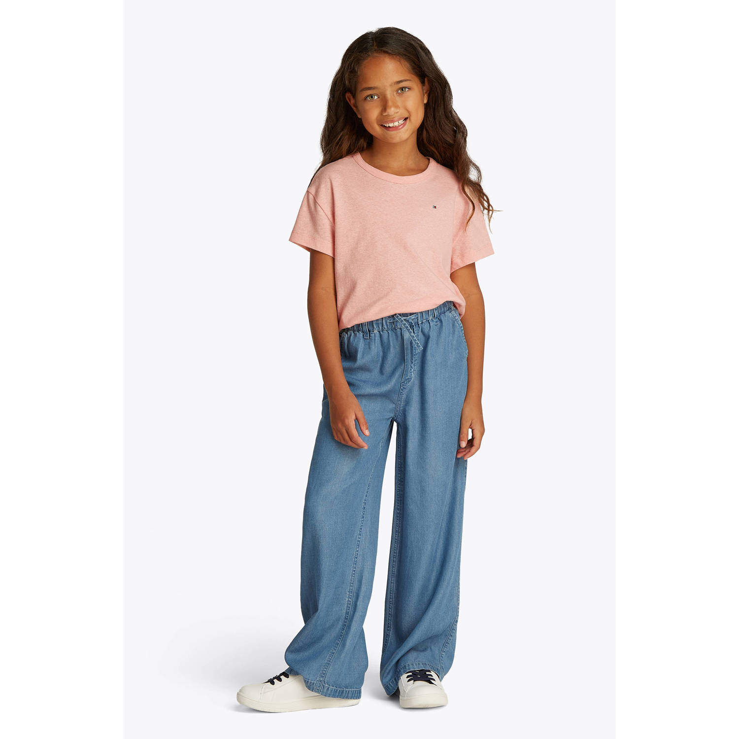 Tommy Hilfiger linnen T-shirt roze