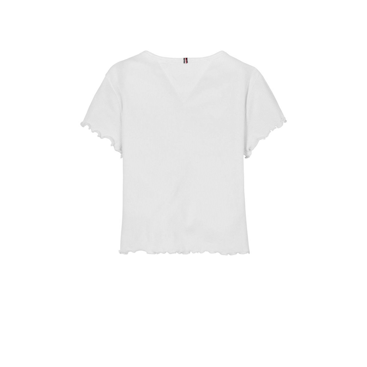 Tommy Hilfiger T-shirt wit rib gebreid