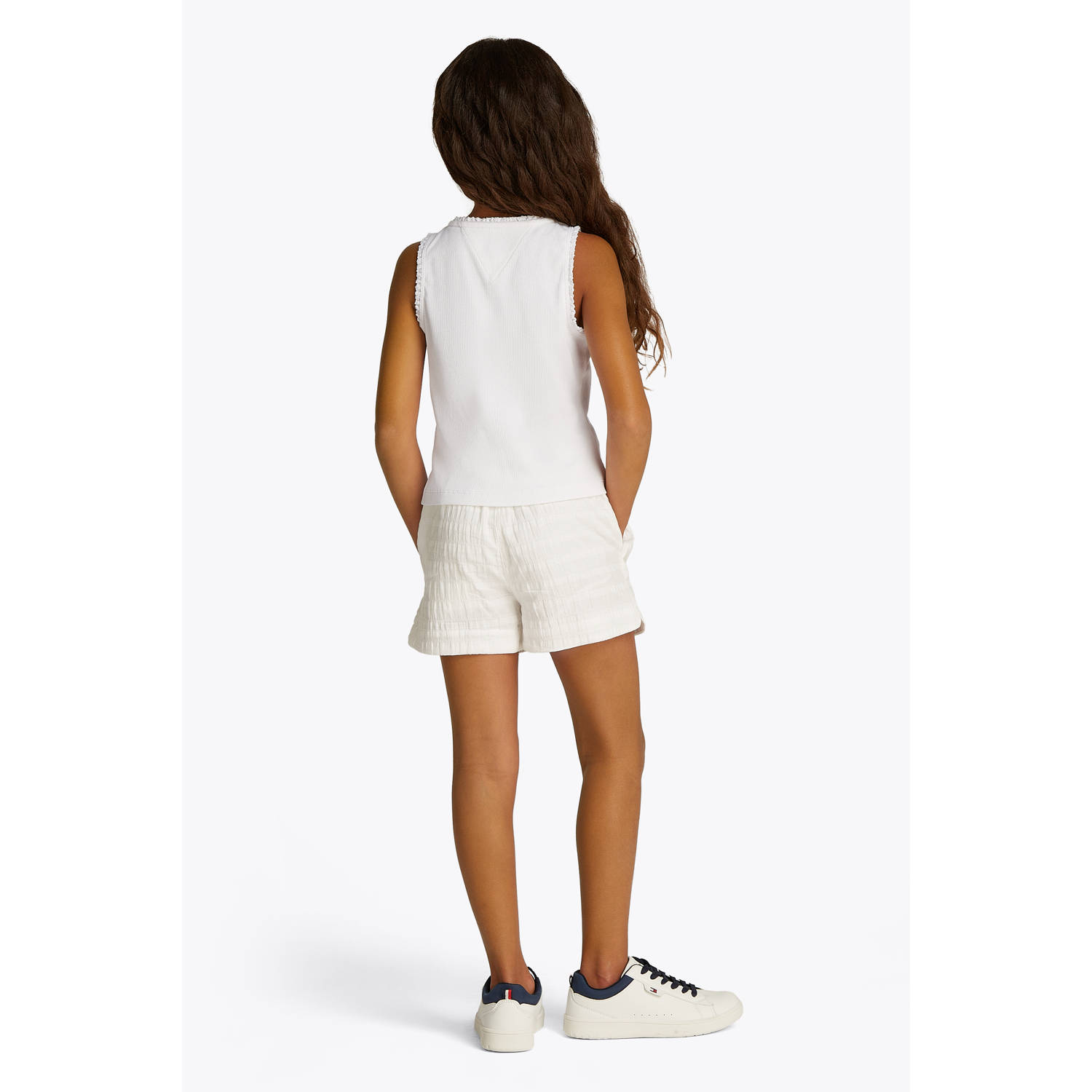 Tommy Hilfiger singlet wit rib gebreid
