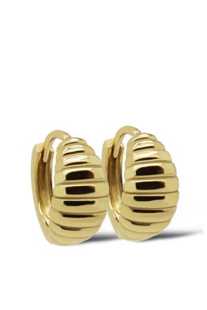 gold plated oorbellen Hinged Hoops