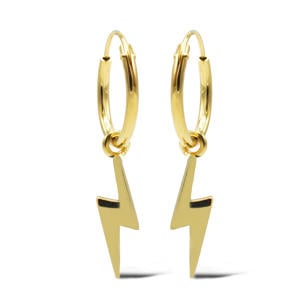 gold plated oorbellen Long Lightning