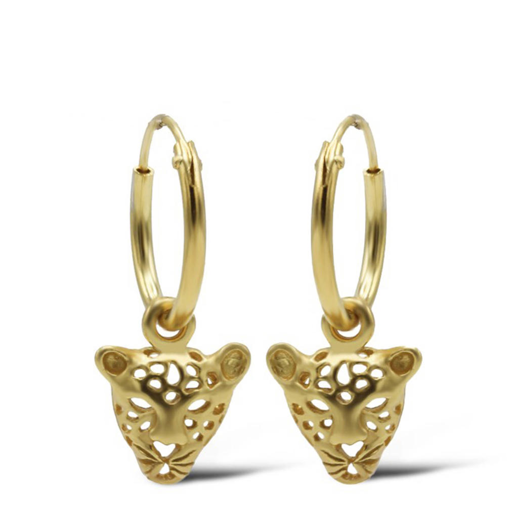 KARMA Jewelry gold plated oorbellen Leopard
