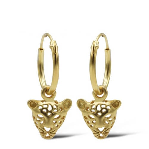 KARMA Jewelry gold plated oorbellen Leopard afbeelding