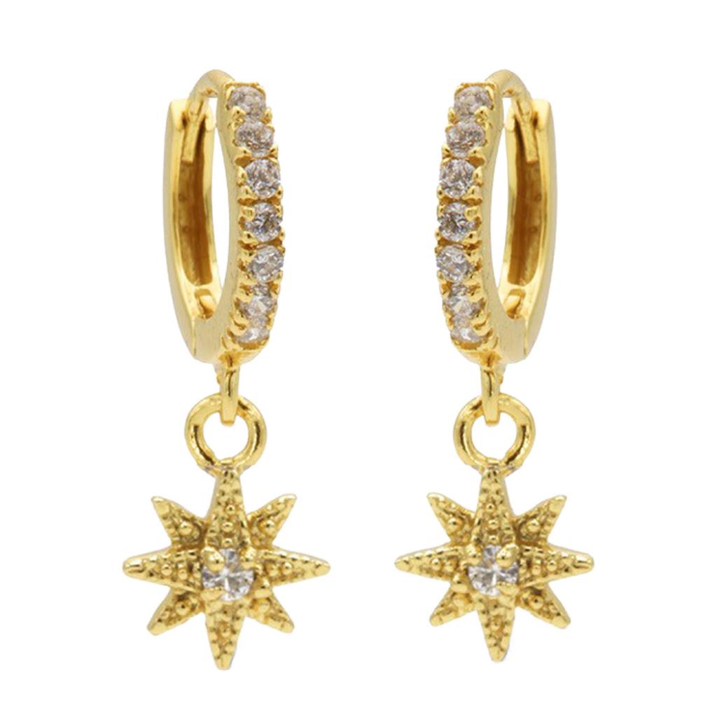 KARMA Jewelry gold plated oorbellen Bright Morningstar