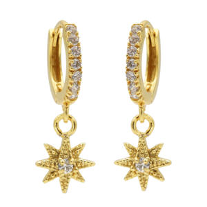 gold plated oorbellen Bright Morningstar
