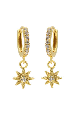 gold plated oorbellen Bright Morningstar
