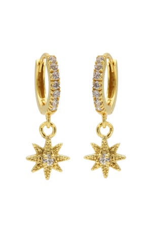 gold plated oorbellen Bright Morningstar