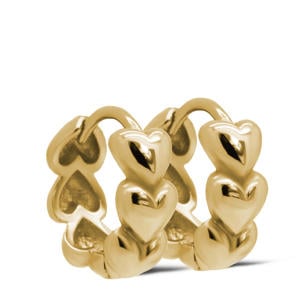 gold plated oorbellen Connected Hearts