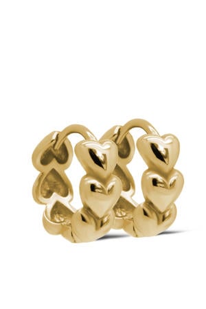 gold plated oorbellen Connected Hearts