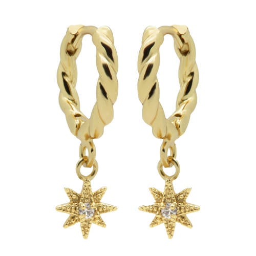 KARMA Jewelry gold plated oorbellen Morningstar afbeelding