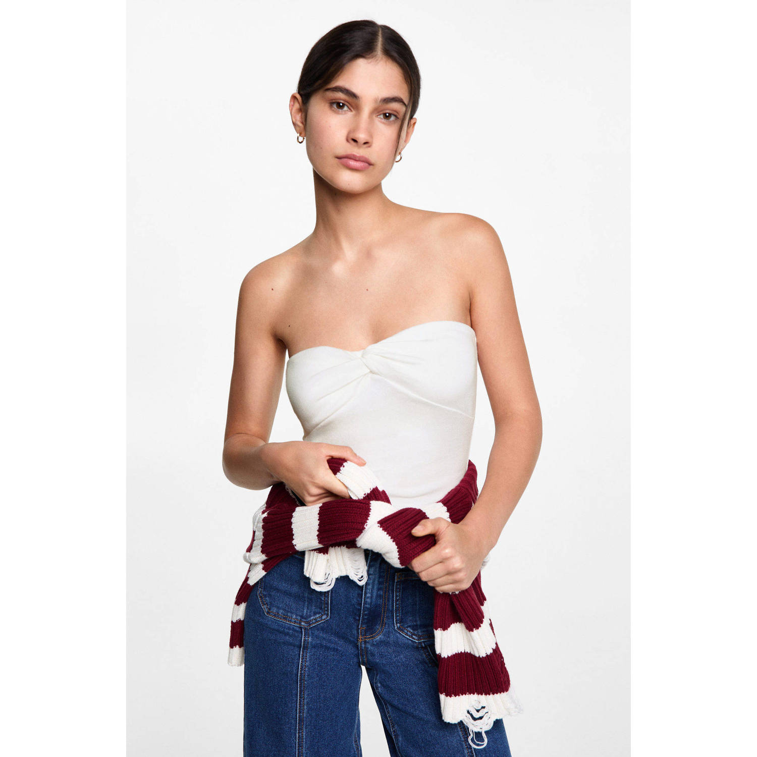 MANGO TEEN strapless top wit