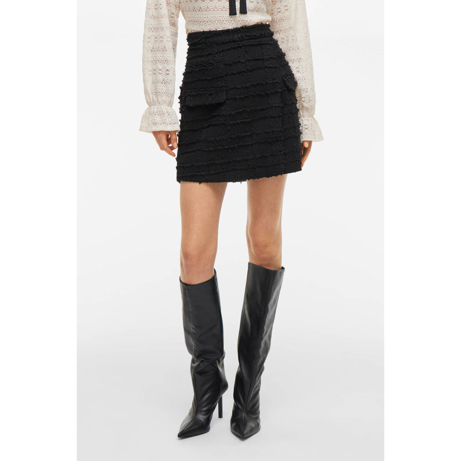 VILA mini rok zwart