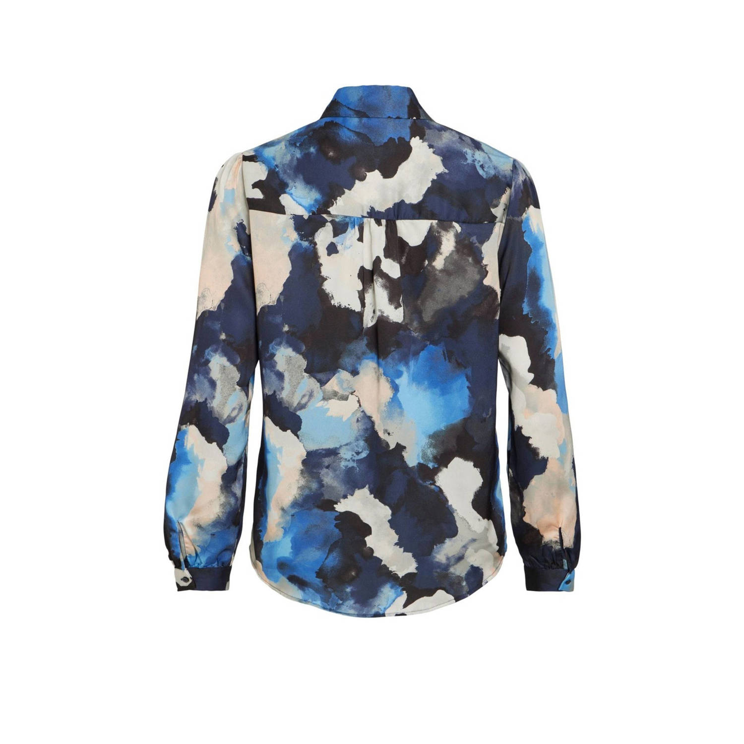 VILA blouse VIELLETTE marine blauw