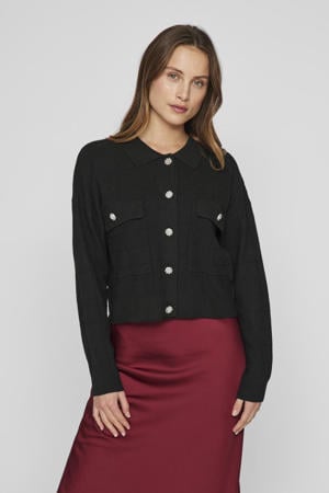 gebreid vest zwart