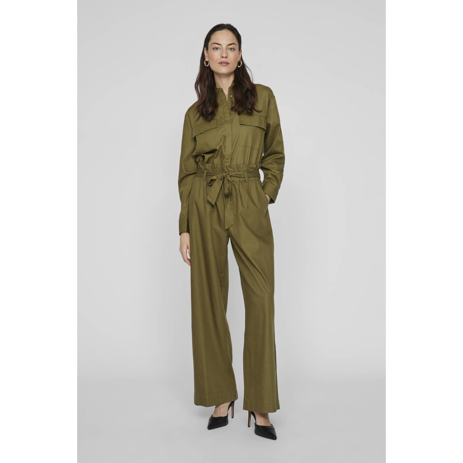 VILA blouse olijfgroen