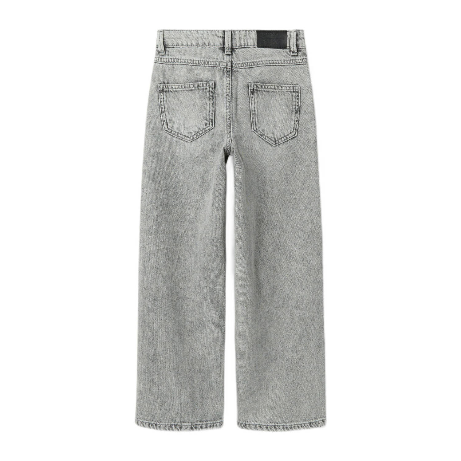 NAME IT KIDS wide leg jeans NKFROSE light grey denim