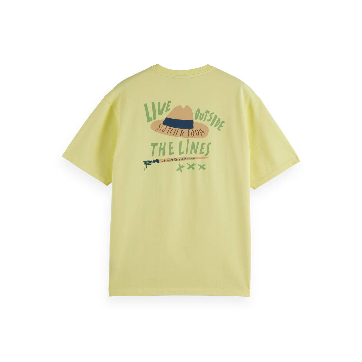 Scotch & Soda T-shirt geel