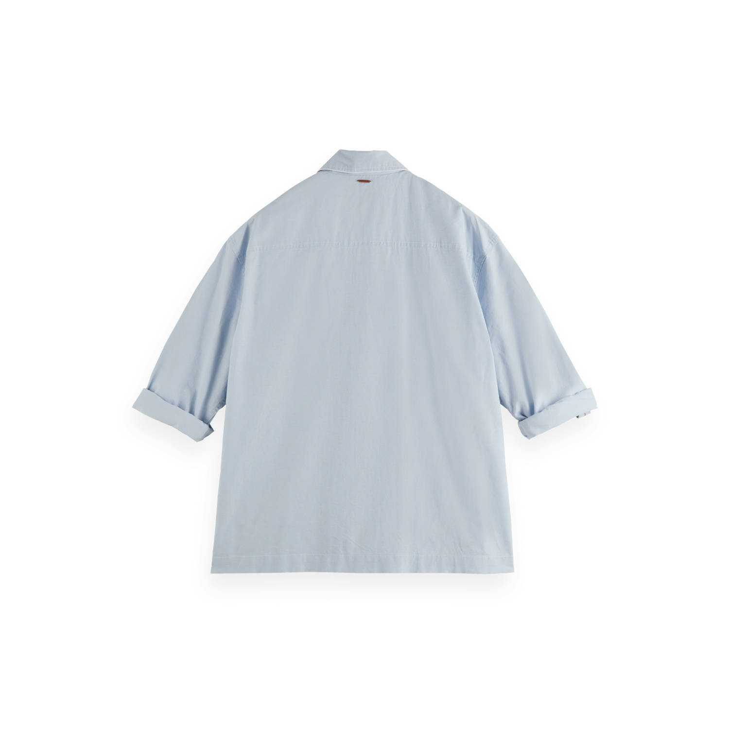 Scotch & Soda linnen relaxed overshirt lichtblauw