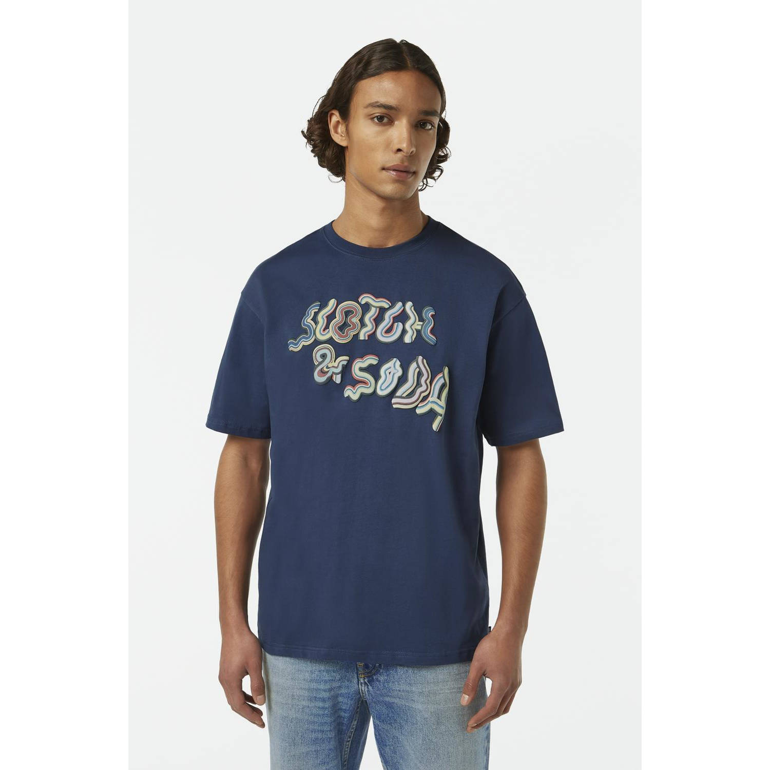 Scotch & Soda T-shirt donkerblauw