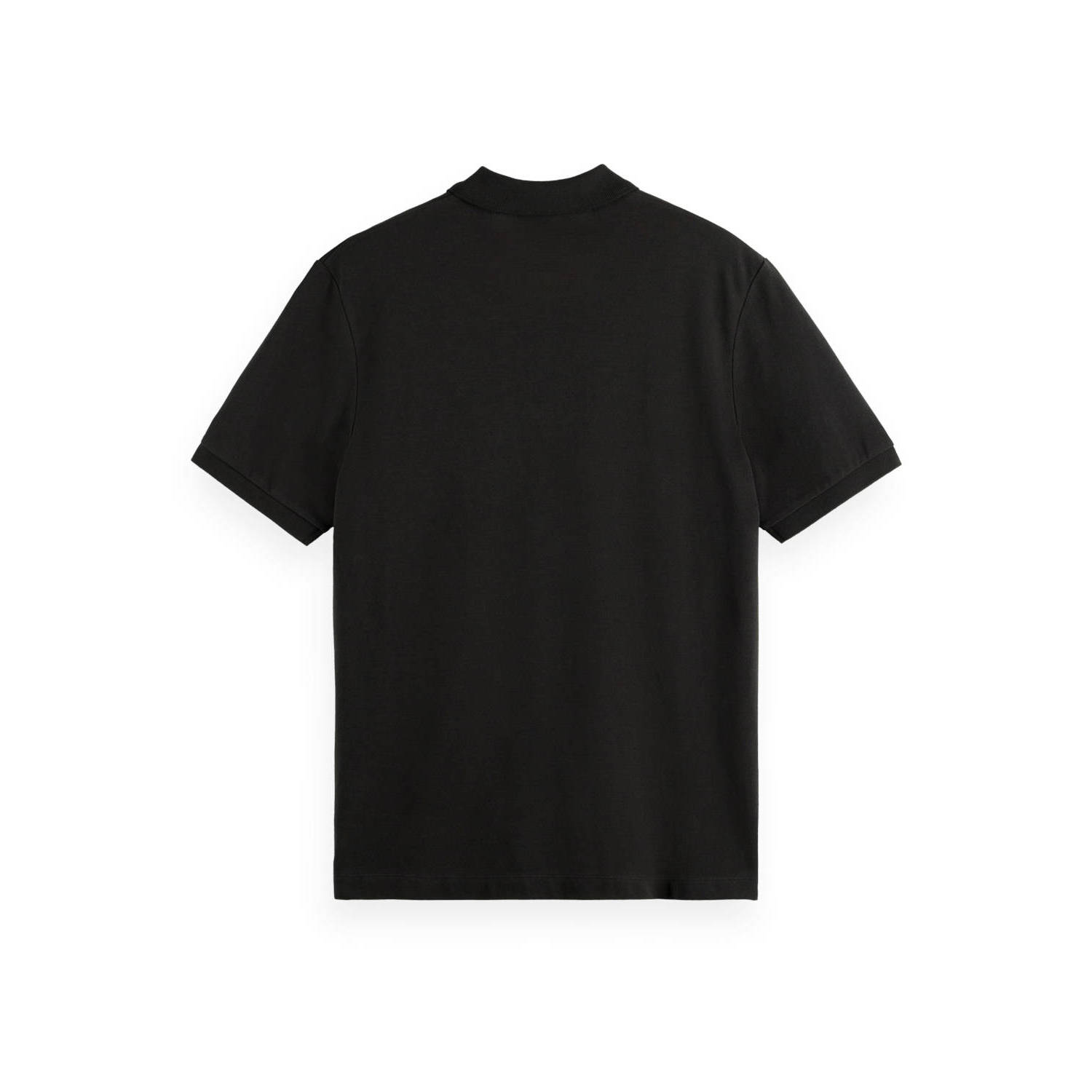 Scotch & Soda regular polo zwart