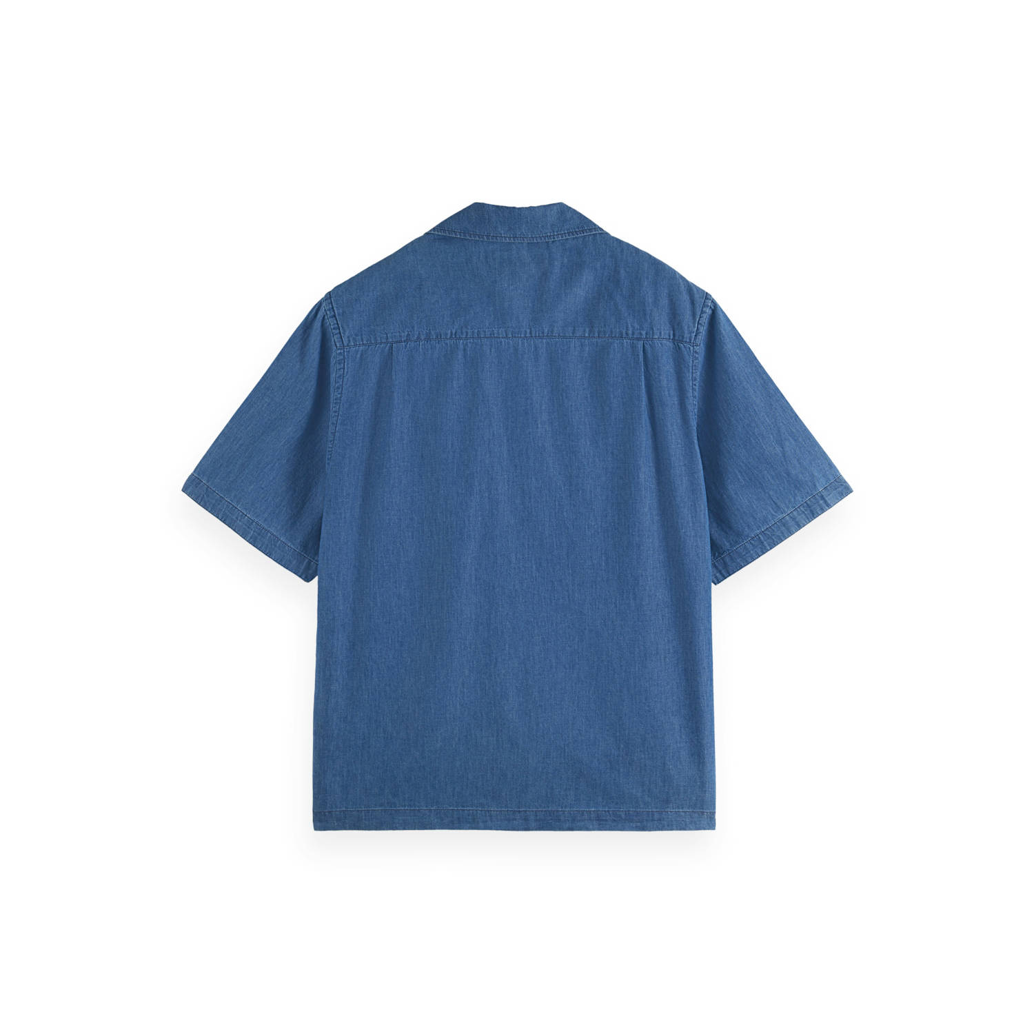 Scotch & Soda denim casual overhemd blauw