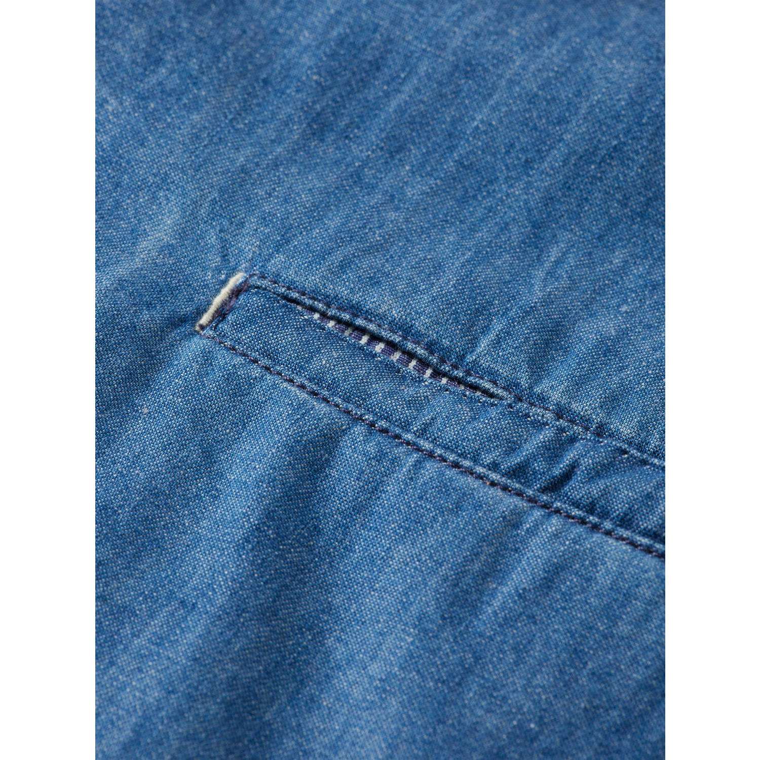 Scotch & Soda denim casual overhemd blauw