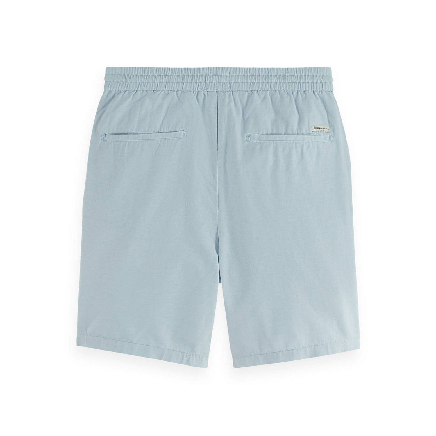 Scotch & Soda linnen regular bermuda short lichtblauw
