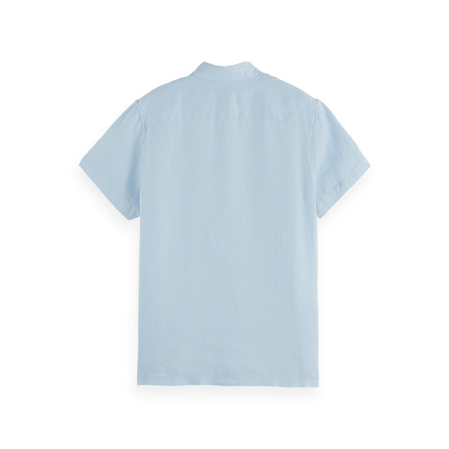 Scotch & Soda linnen casual overhemd lichtblauw