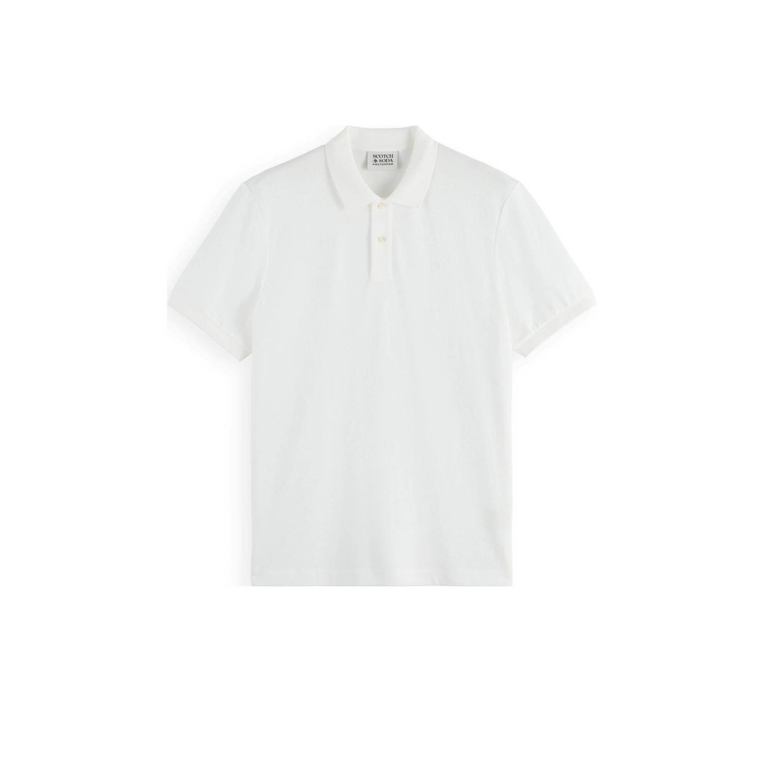 Scotch & Soda T-shirt Scotch & Soda Core Piqué Polo Wit