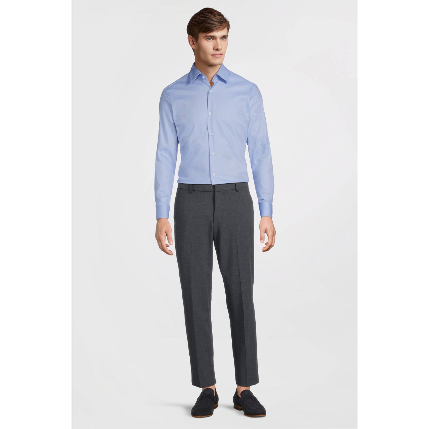 BOSS overhemd light pastel blue