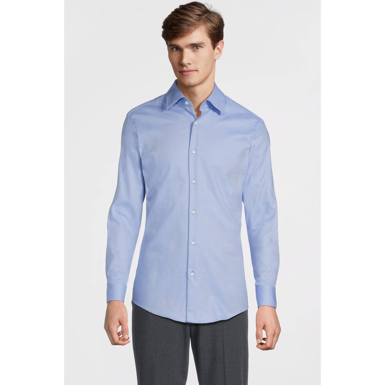 BOSS overhemd light pastel blue