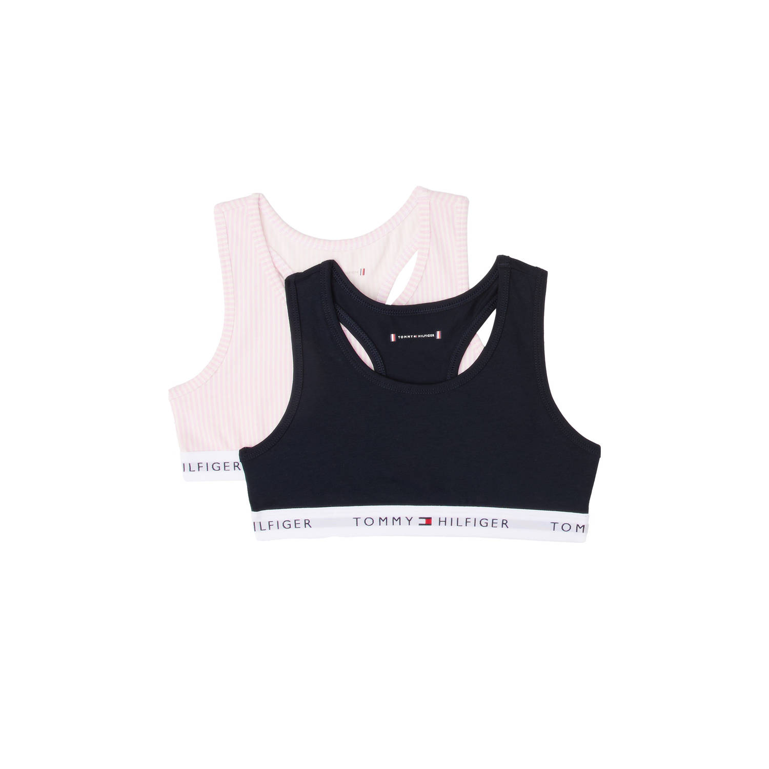 Tommy Hilfiger Underwear Bralette-bh 2PK BRALETTE PRINT met een logo-opschrift (2-delig Set van 2)