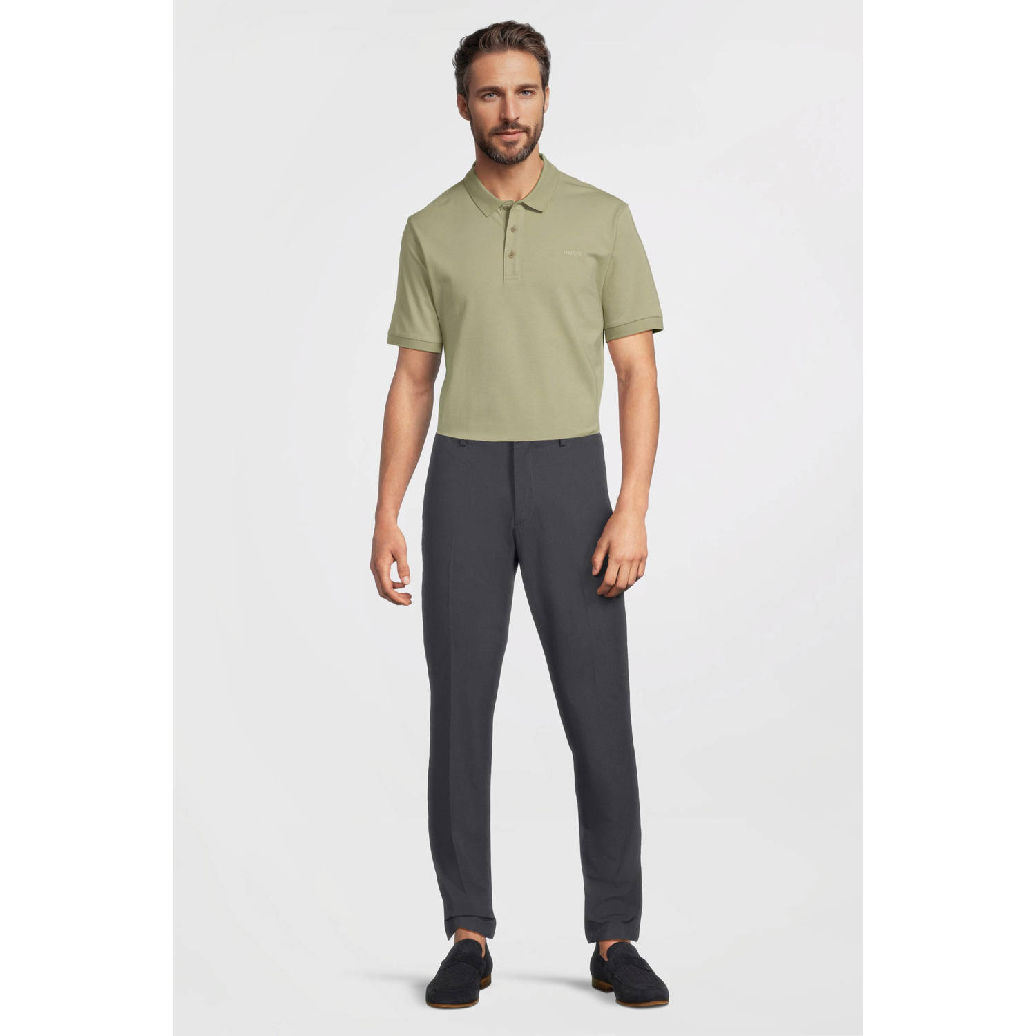 HUGO regular polo DONOS groen