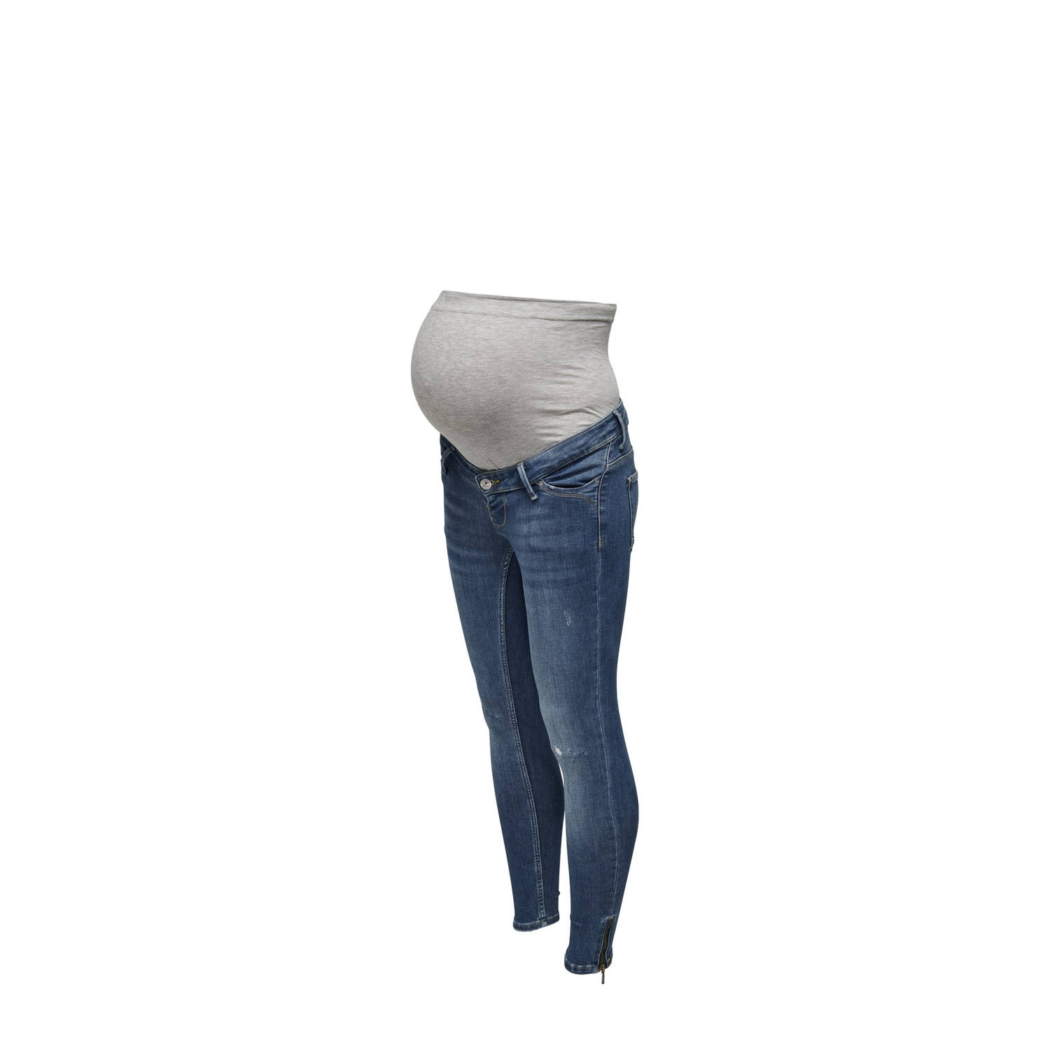 ONLY MATERNITY high zwangerschapskleding skinny jeans medium blue denim