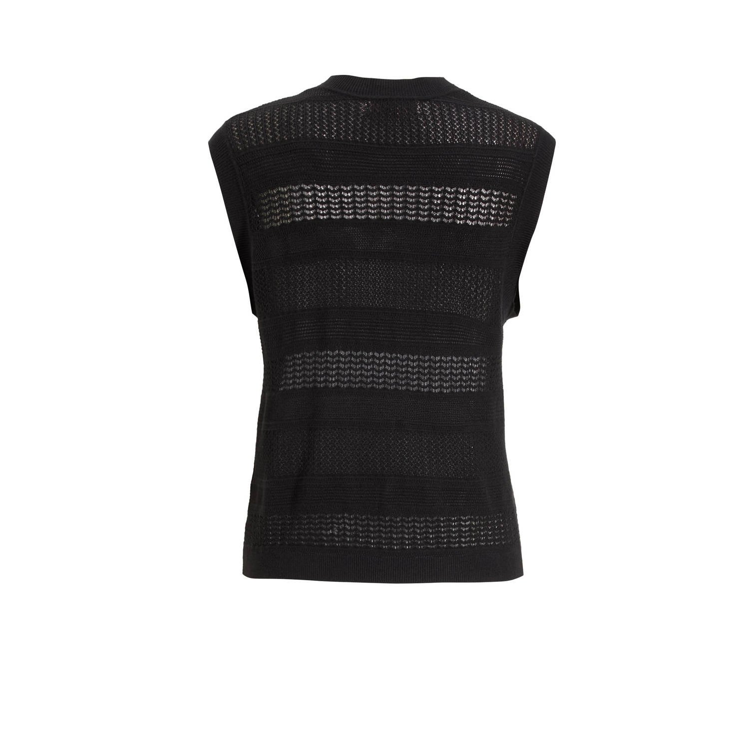 Ruby crochet gilet zwart