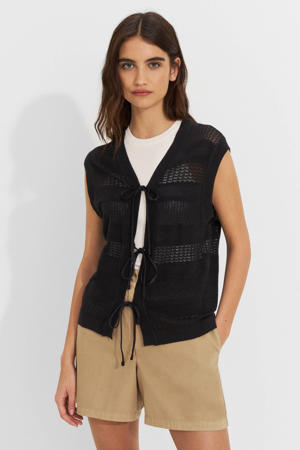 crochet gilet zwart