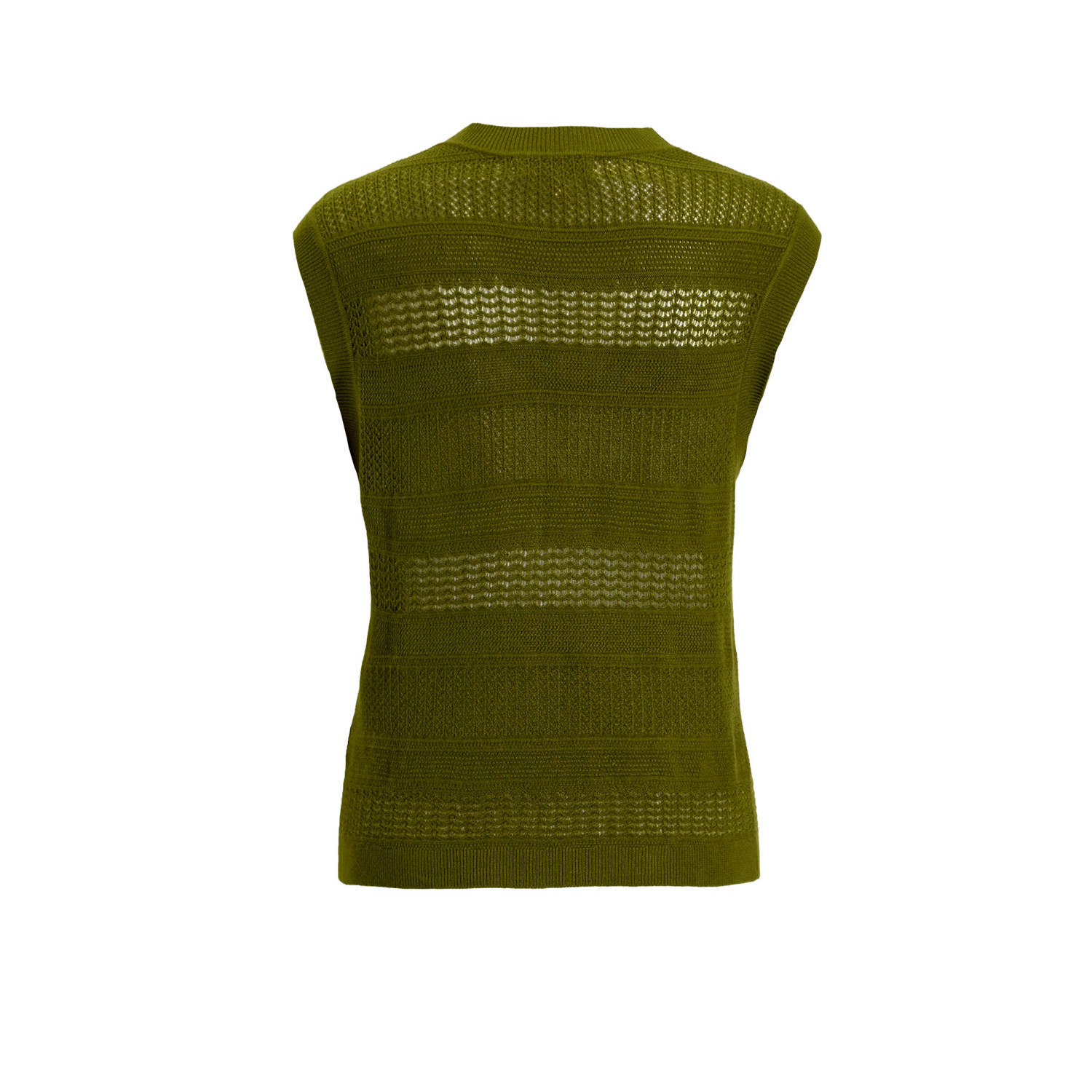 Ruby crochet gilet olijfgroen