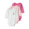 NAME IT BABY romper NBFBODY - roze/wit (set van 3)