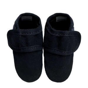 wollen babyslofjes donkerblauw