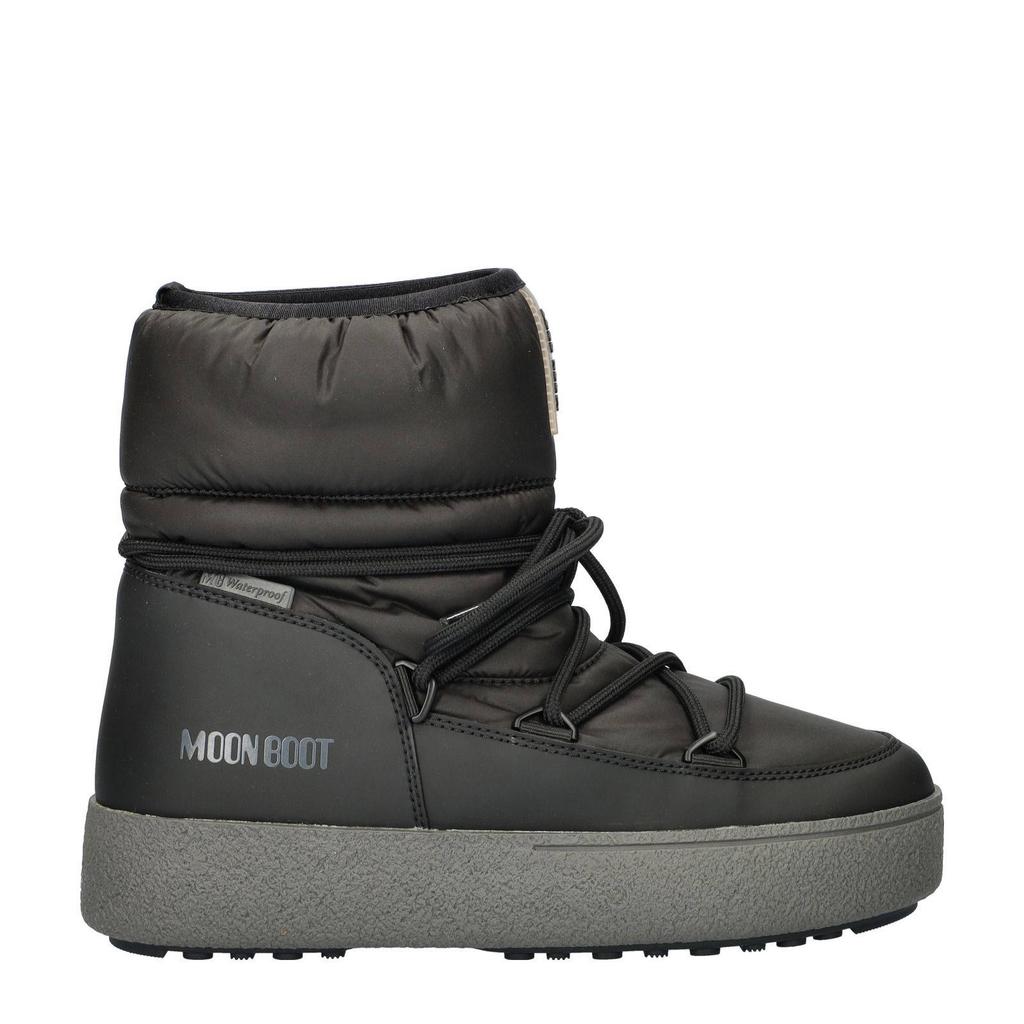 Zwarte dames Moon Boot The Original Track snowboots van nylon met veters