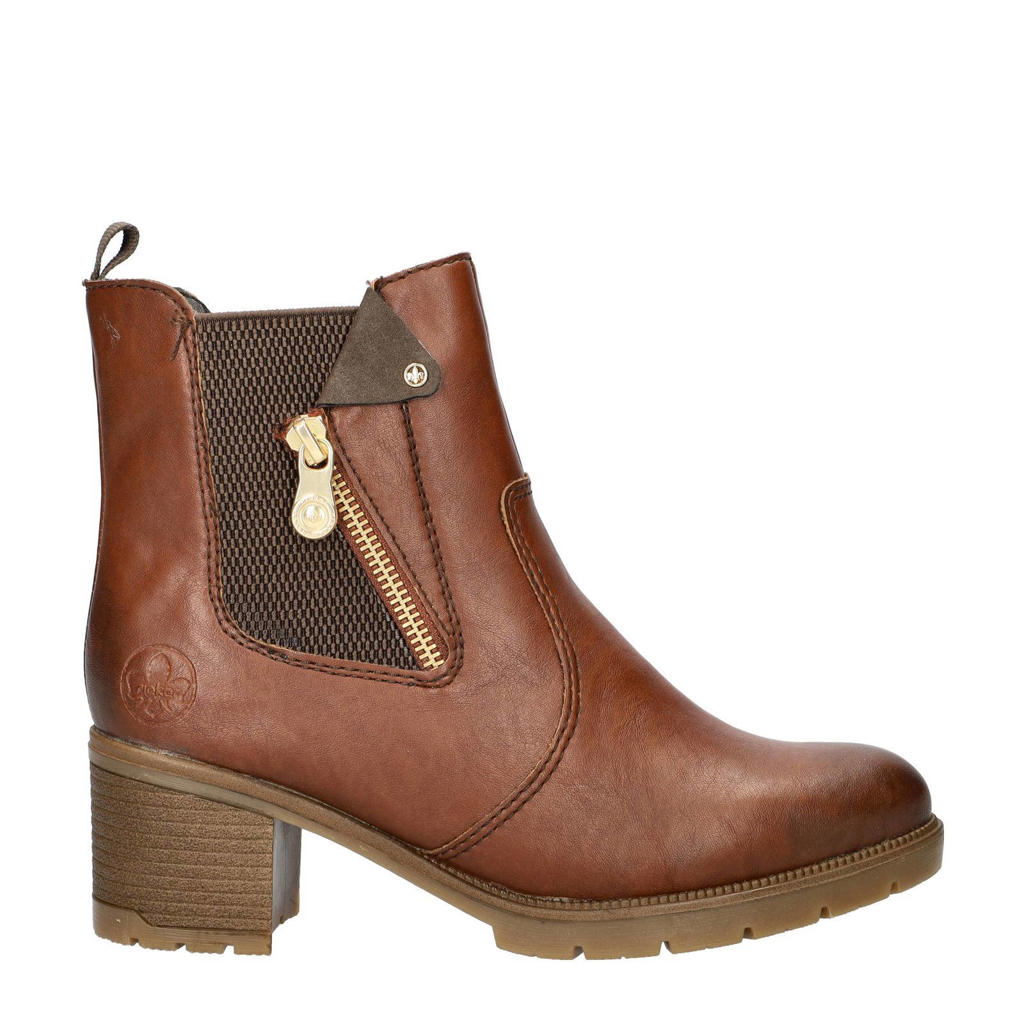 Rieker enkellaarzen voor dames 72254, grootte:39, kleur:Bruin