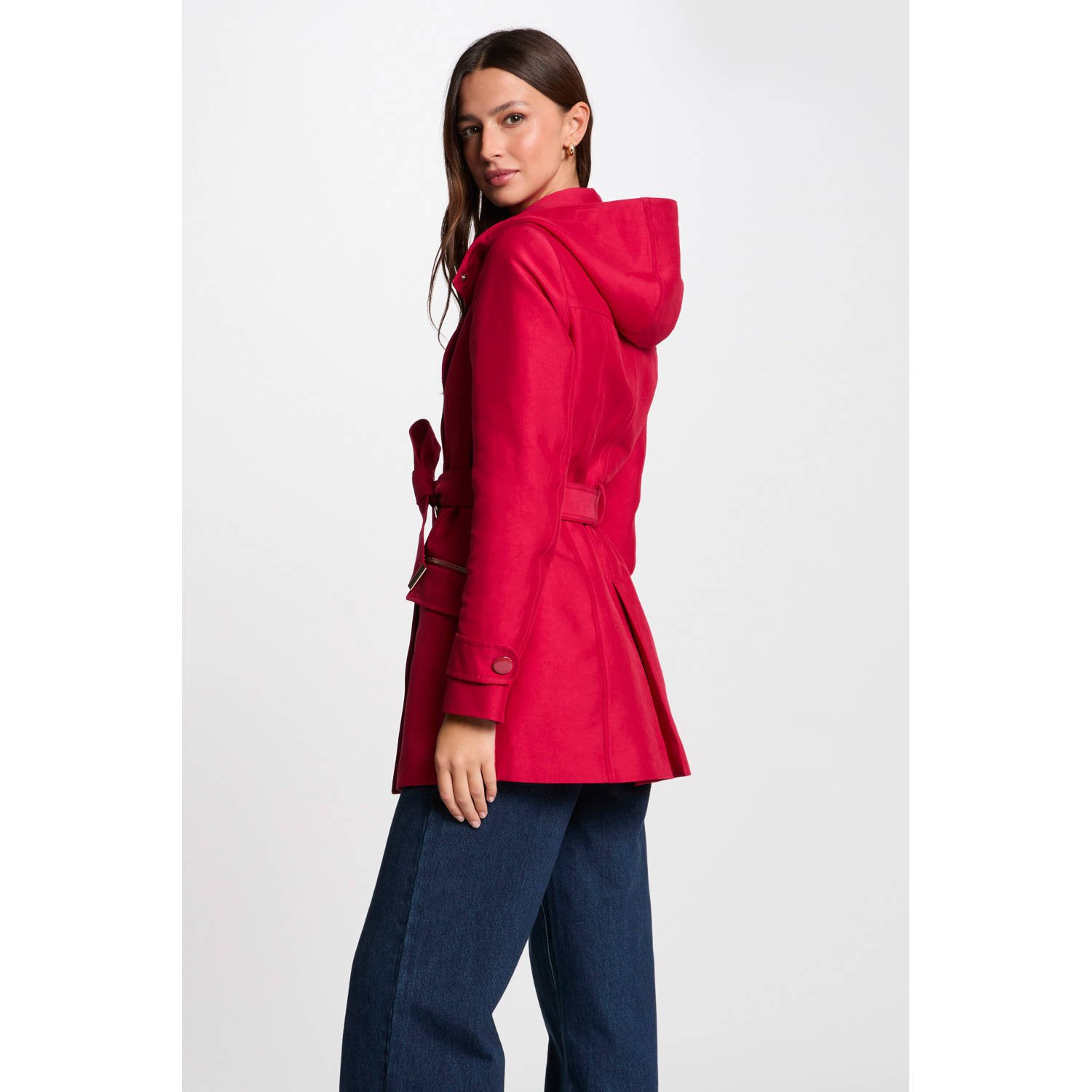 Morgan trenchcoat rood