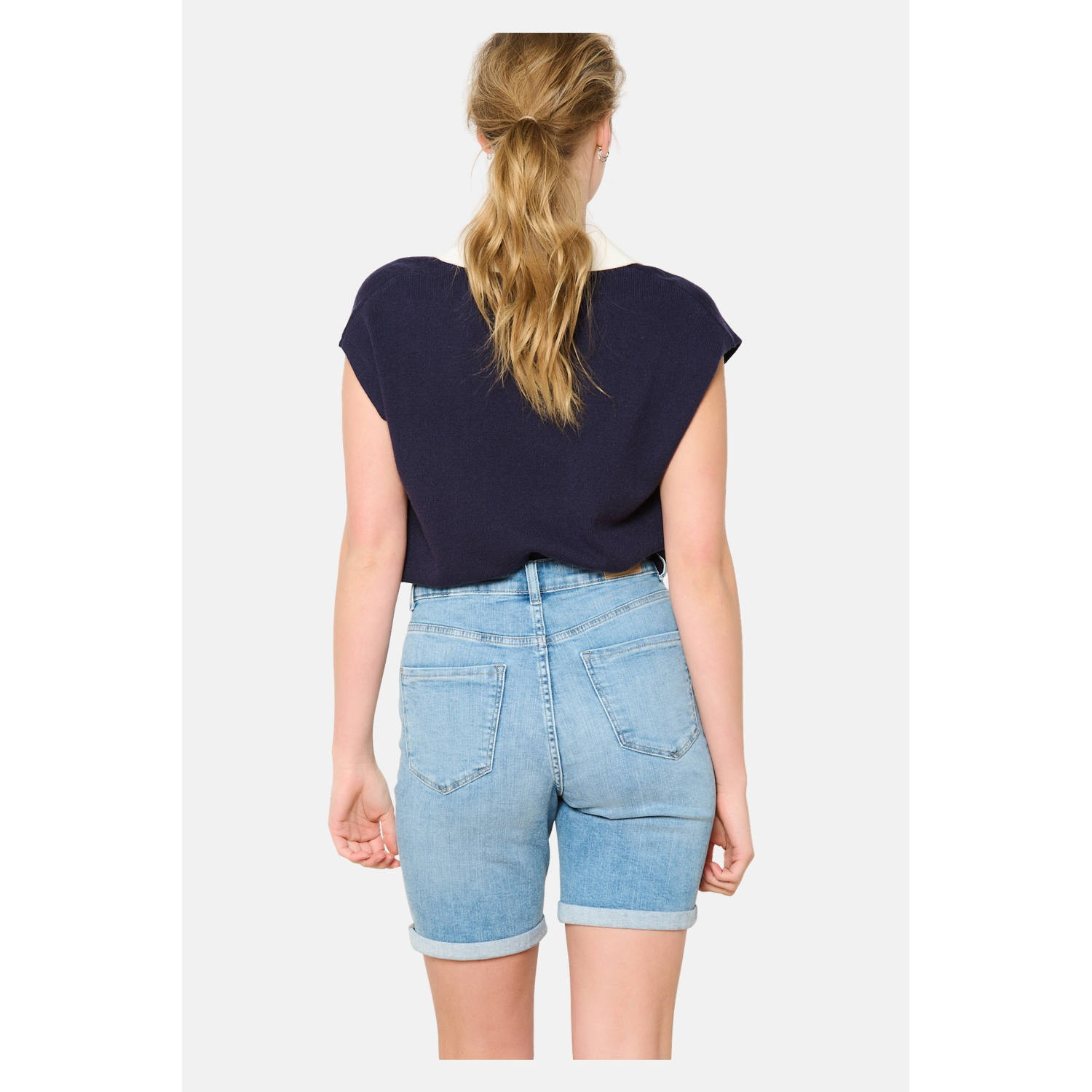 LOLALIZA straight regular waist denim short medium blue denim