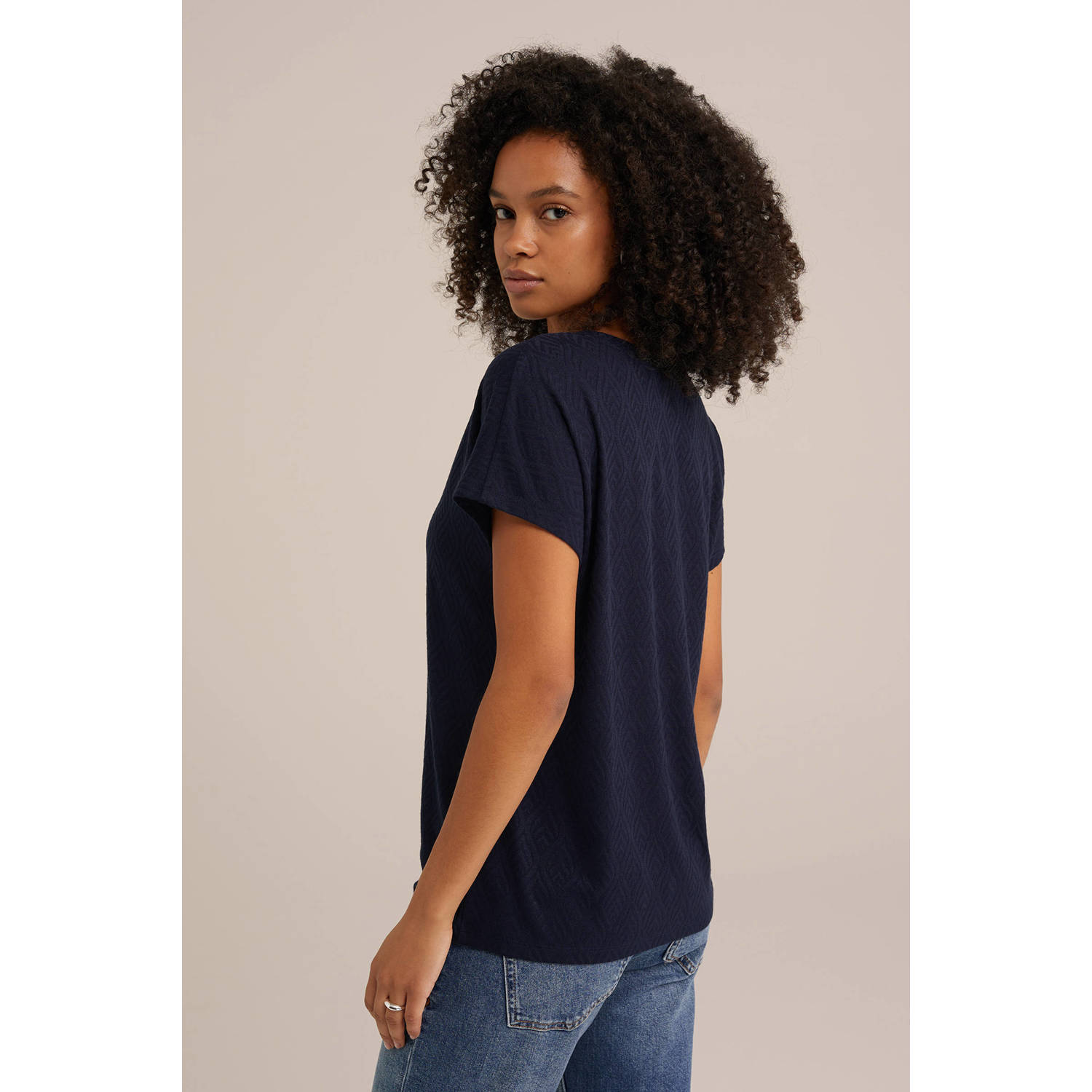 WE Fashion T-shirt donkerblauw