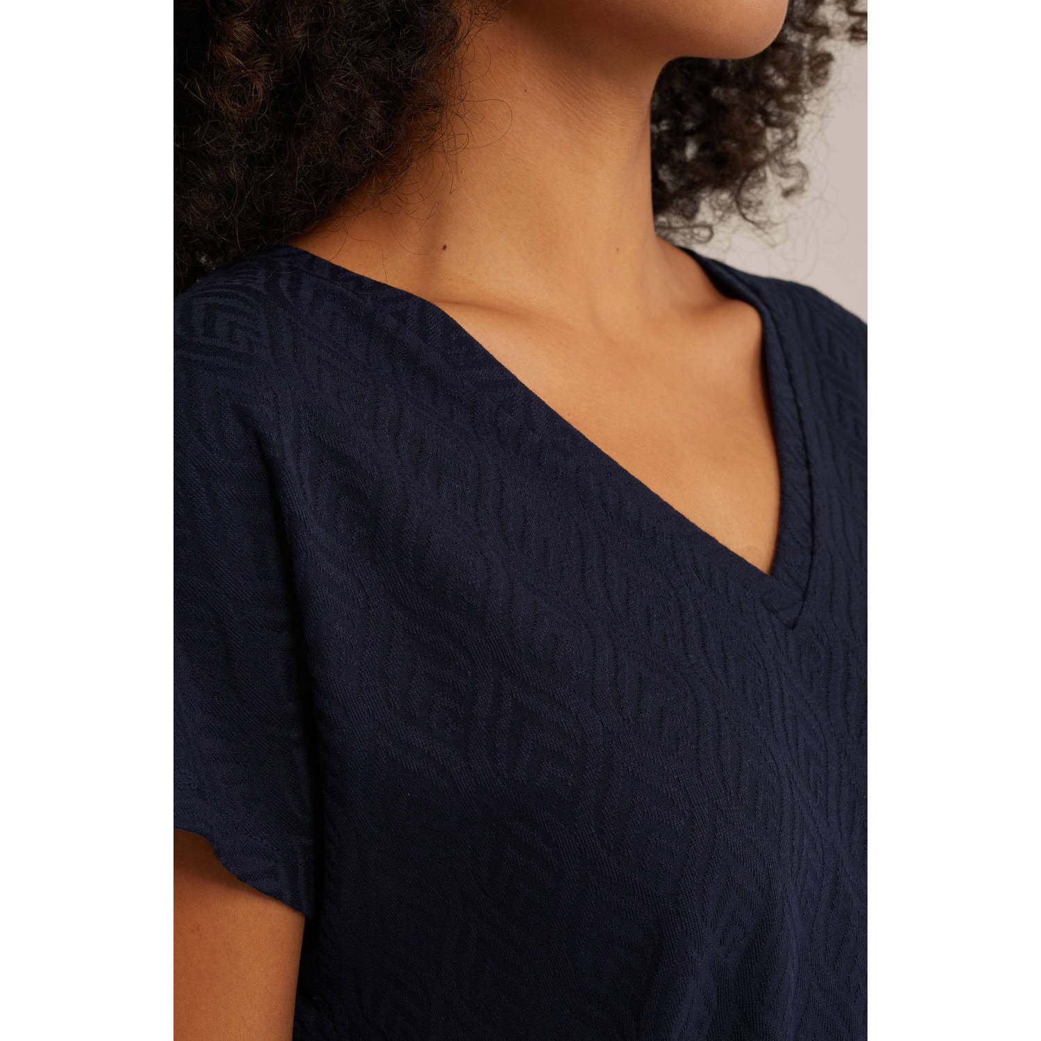 WE Fashion T-shirt donkerblauw