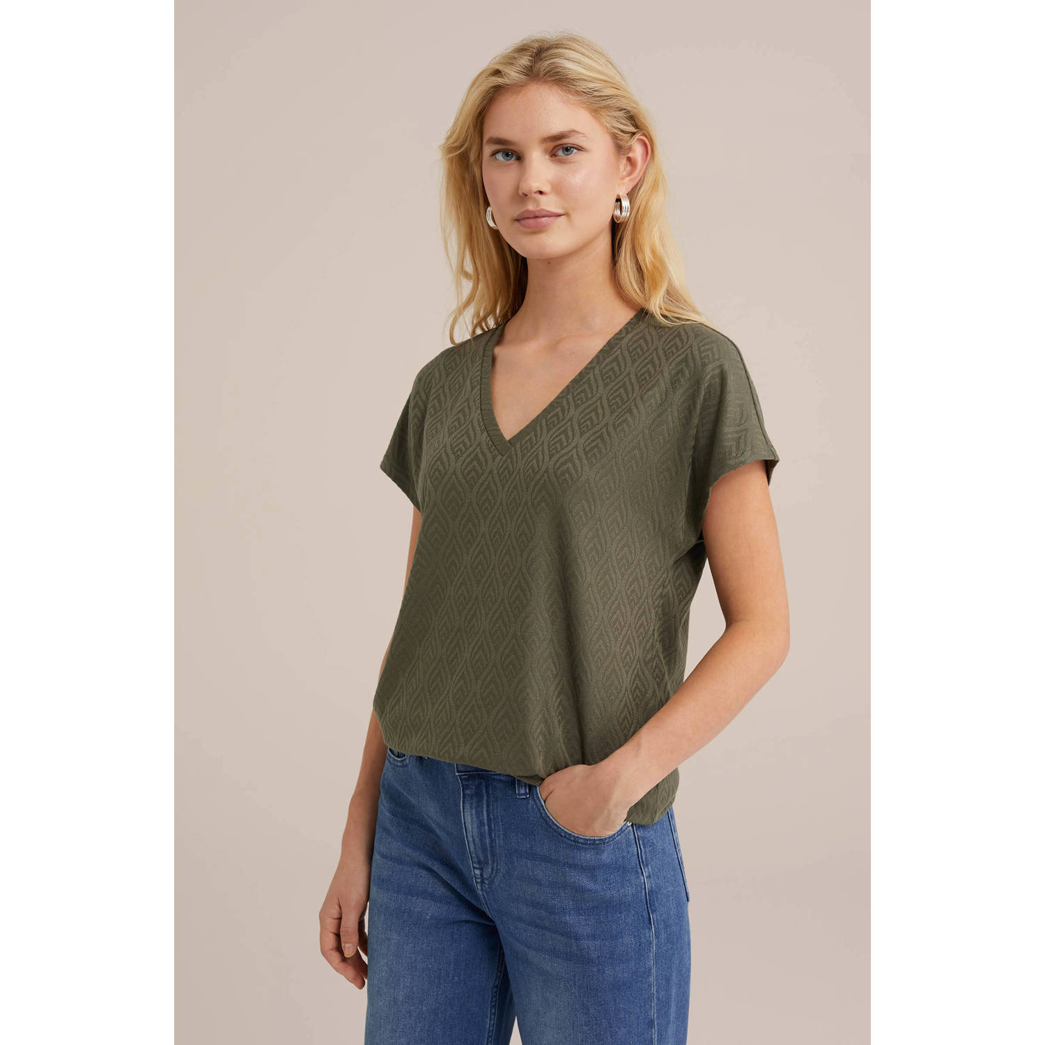 WE Fashion T-shirt kaki