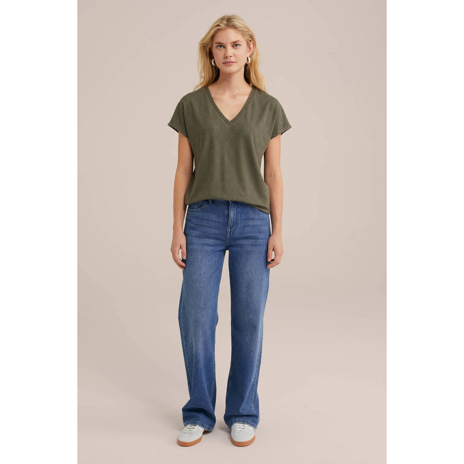 WE Fashion T-shirt kaki